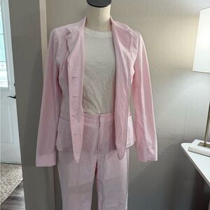 Pink Women's Blazer and Pants Set